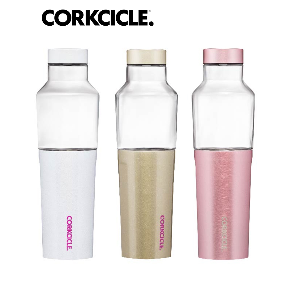 美國CORKCICLE Hybrid Canteen 玻璃易口瓶600ML_三色可選(玫瑰金/銀河白/香檳金)