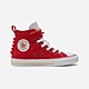 CONVERSE CTAS 1V HI 高筒 休閒鞋 童鞋 中大童 CNY龍年限定 魔鬼氈 紅色-A08703C product thumbnail 1