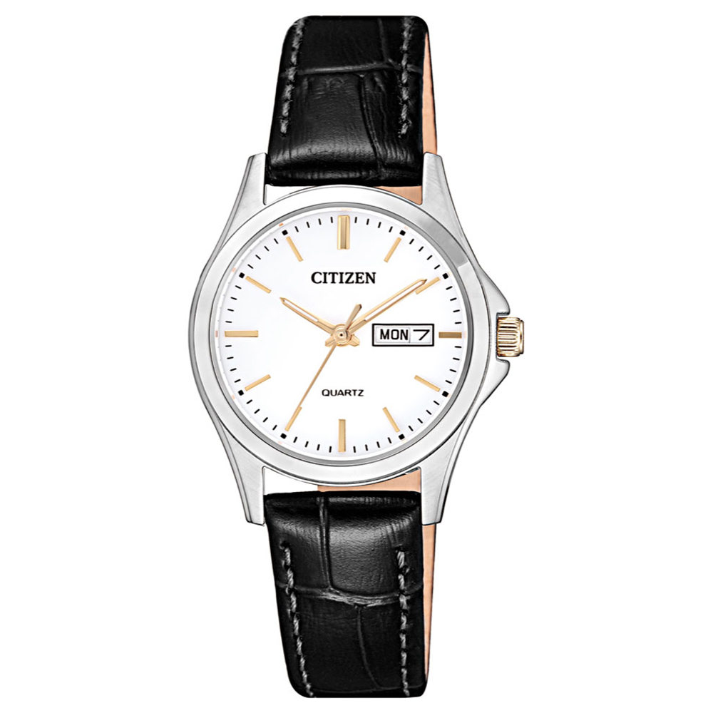 CITIZEN 典藏經典優雅石英女錶(EQ0599-11A)-白x27.5mm