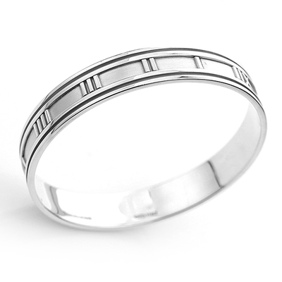 二手品 tiffany&co. 羅馬數字925純銀圓形手環(大)