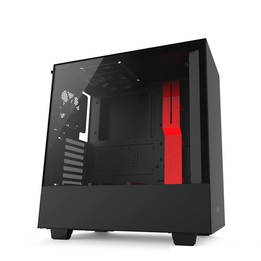 NZXT【H500】玻璃透側 ATX電腦機殼《黑紅》