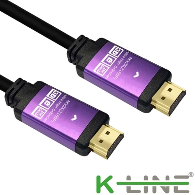 K-line HDMI to HDMI 公對公4K高畫質鋁殼影音傳輸線 黑/3M