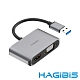 HAGiBiS海備思 USB3.0轉HDMI/VGA/USB三代影音轉接器 product thumbnail 1