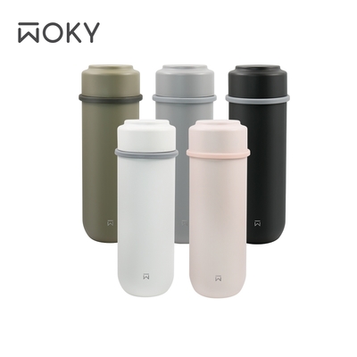 【WOKY 沃廚】輕量隨行陶瓷保溫瓶260ml 含濾網 (5色可選)