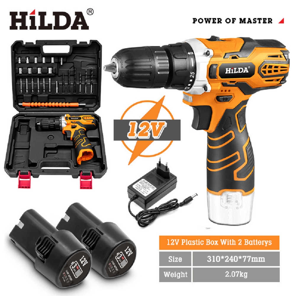 [ HILDA ]  希爾達  12V 家用配備 雙電電鑽起子機  HL12-2H