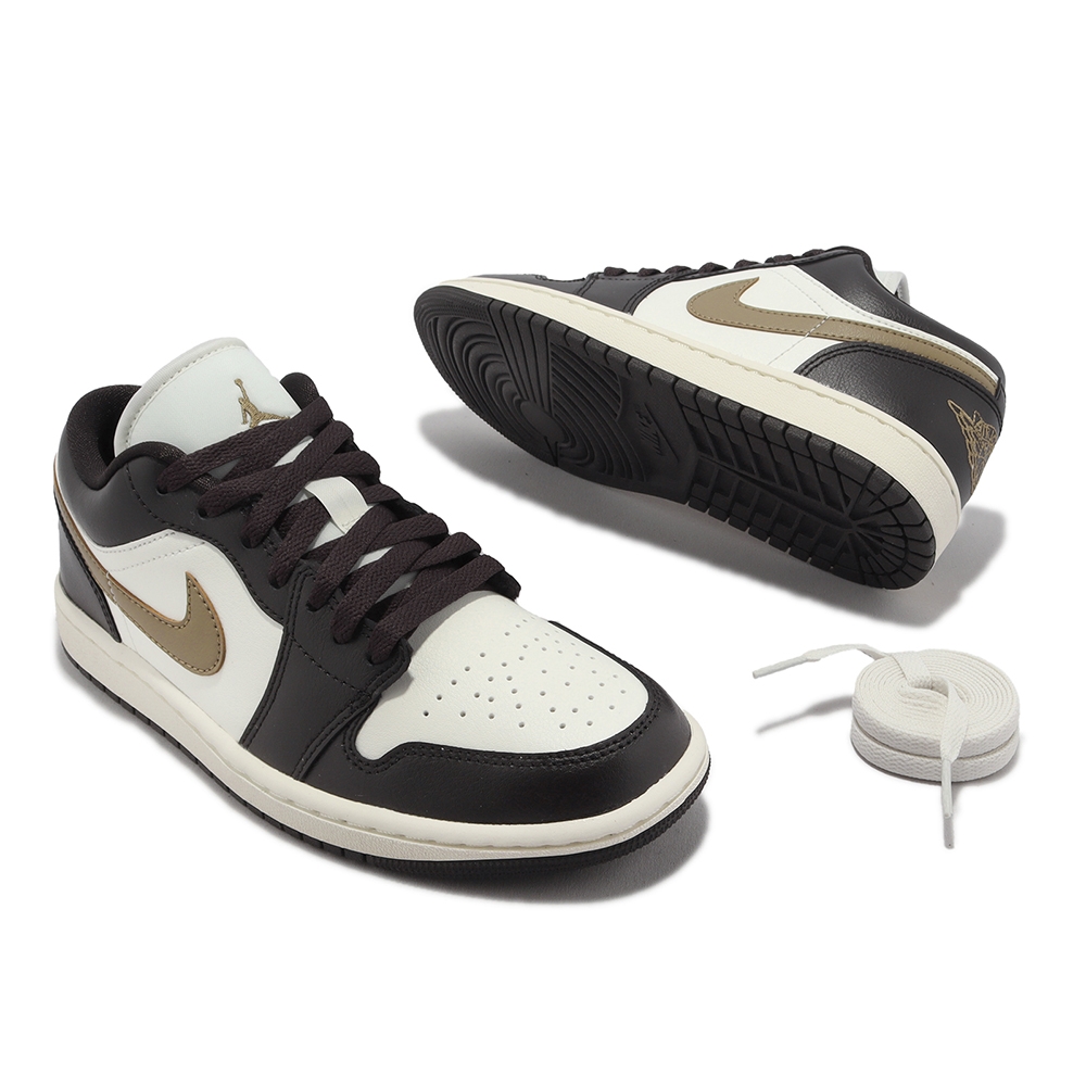 Nike 休閒鞋Wmns Air Jordan 1 Low 女鞋男鞋黑焦糖色AJ1 喬丹一代