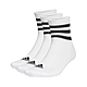adidas 襪子 3-Stripes Ankle Socks 男女款 黑 白 踝襪 短襪 厚底 三雙入 愛迪達 HT3456 product thumbnail 1