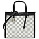 MARC JACOBS 燙金LOGO鏤空方格設計手提兩用包(黑白) product thumbnail 1