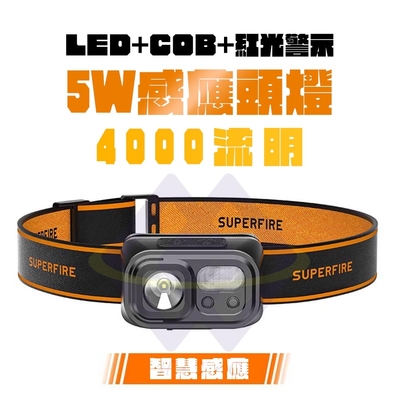 【禾統】新品上市 5W感應頭燈(LED感應 登山燈 露營燈 釣魚頭燈 頭燈 強光頭燈)