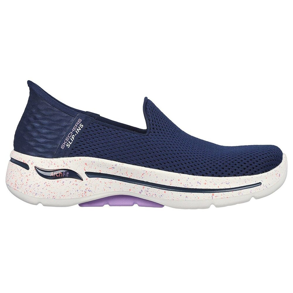 Skechers Go Walk Arch Fit [124888NVLV] 女 健走鞋 休閒 步行 支撐 舒適 深藍