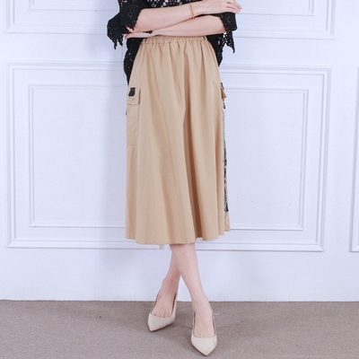 【2ndskin】帥氣扣練寬裙(3色)