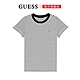 【GUESS】簡約百搭條紋LOGO短T-白 product thumbnail 1