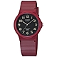 CASIO 卡西歐 / 簡約百搭 數字時標 橡膠手錶-黑x紅/33mm product thumbnail 1