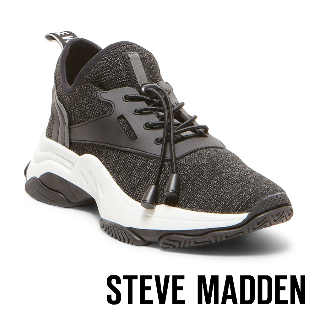 STEVE MADDEN-MATCH-LOGO素面增高休閒鞋-鐵色