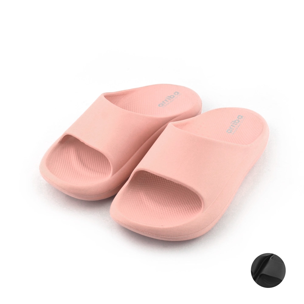 ARRIBA艾樂跑童鞋-厚底輕量涼拖鞋-粉/黑(TD6324) product image 1