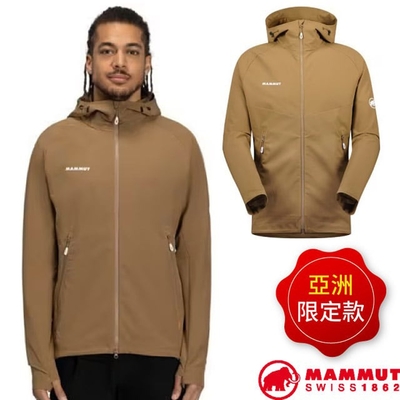 瑞士 MAMMUT 長毛象 亞洲限定 男 Macun 2.0 防風防曬軟殼連帽外套.夾克.風衣_1011-00792-7494 深沙褐