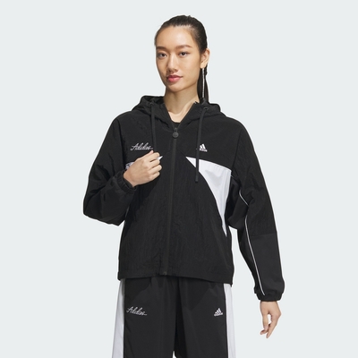 adidas rco wv jkt2 女運動外套-黑-ip0753