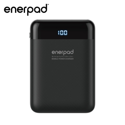 【enerpad】Q810-BK迷你高容量顯示型10000mAh行動電源-黑色