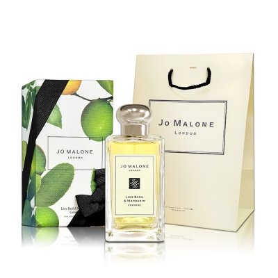 JO MALONE 青檸羅勒葉與柑橘古龍水 100ML 手繪花盒限量版-附原廠提袋