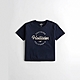 Hollister 海鷗 經典印刷文字短版圖案短袖T恤(女)-深藍色 product thumbnail 1
