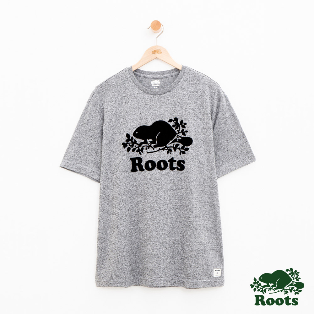 男裝Roots 庫柏海狸短袖T恤-灰