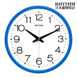 RHYTHM 麗聲 現代簡約高CP值超靜音壁掛鐘-深海藍/36cm