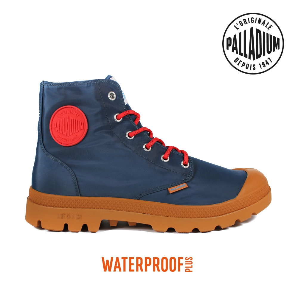 PALLADIUM PAMPA PUDDLE LITE+ WP+輕量防水靴-中性-藍/土黃