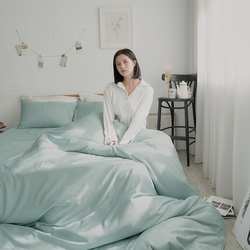 BUHO布歐 天絲萊賽爾5尺雙人床包枕套組(素色多款任選)