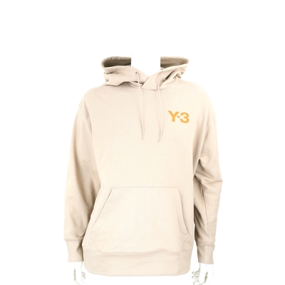 Y-3 字母標誌口袋設計卡其色連帽運動衫 大學T(男款)
