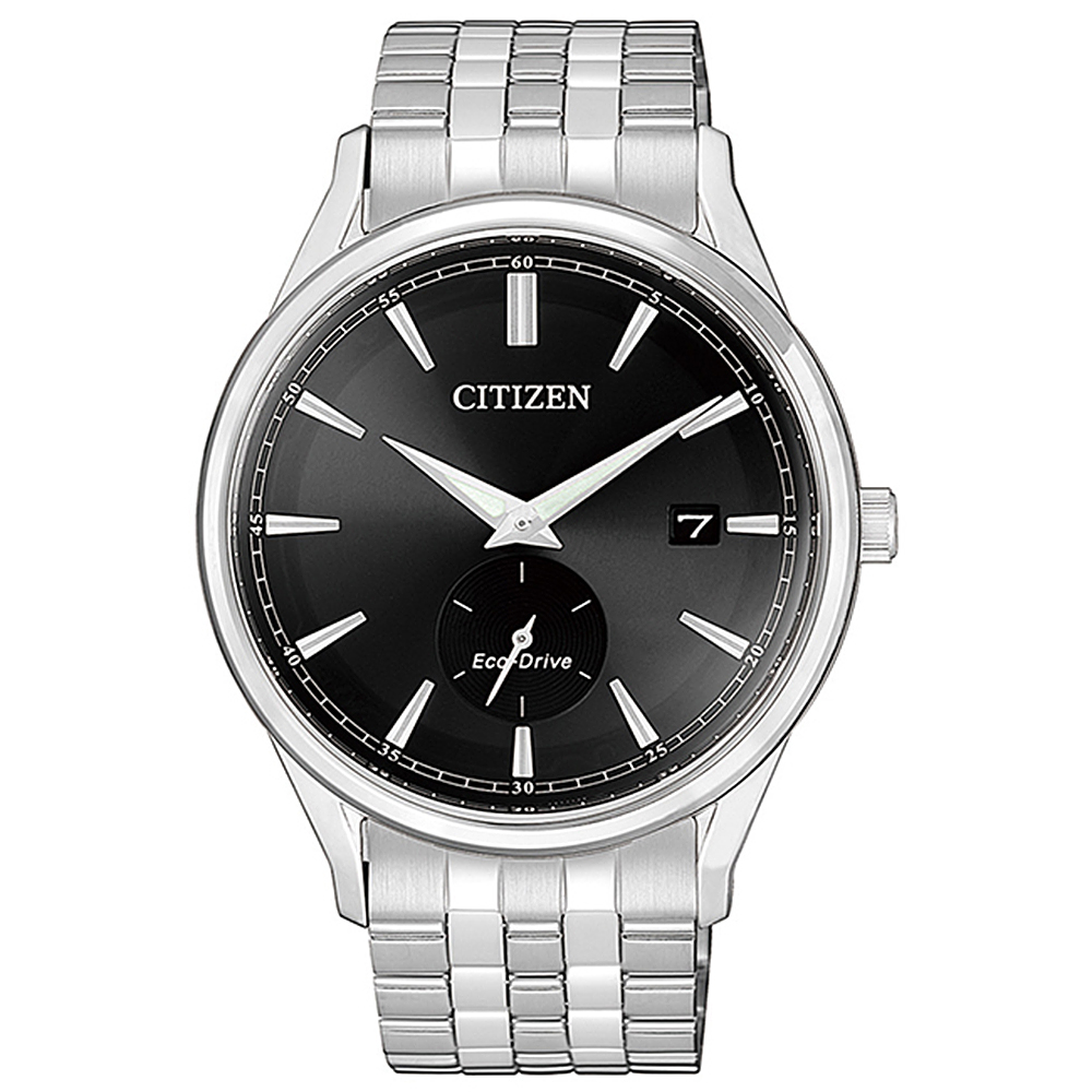 CITIZEN 星辰GENTS 光動能穩重風格小秒針男錶-銀BV1119-81E