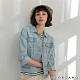 GIORDANO 女裝梭織純棉牛仔外套 - 65 粉藍 product thumbnail 1