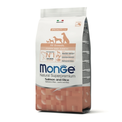 Monge瑪恩吉 天然呵護 幼犬糧(鮭魚+米)800g 2包