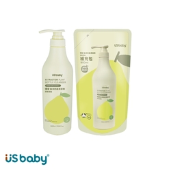 US baby 優生 植淨奶瓶清潔劑1000g+補充包900ml