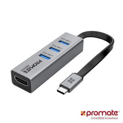 Promate USB Type C to HDMI 影音訊號轉接器(MediaHub-C3)