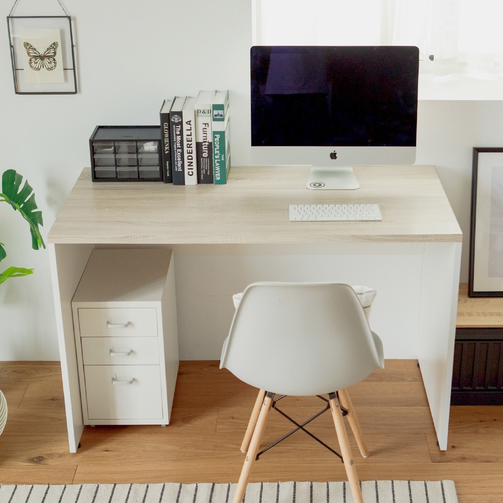 完美主義 質感配色木紋工作桌/電腦桌/書桌/辦公桌(2色)