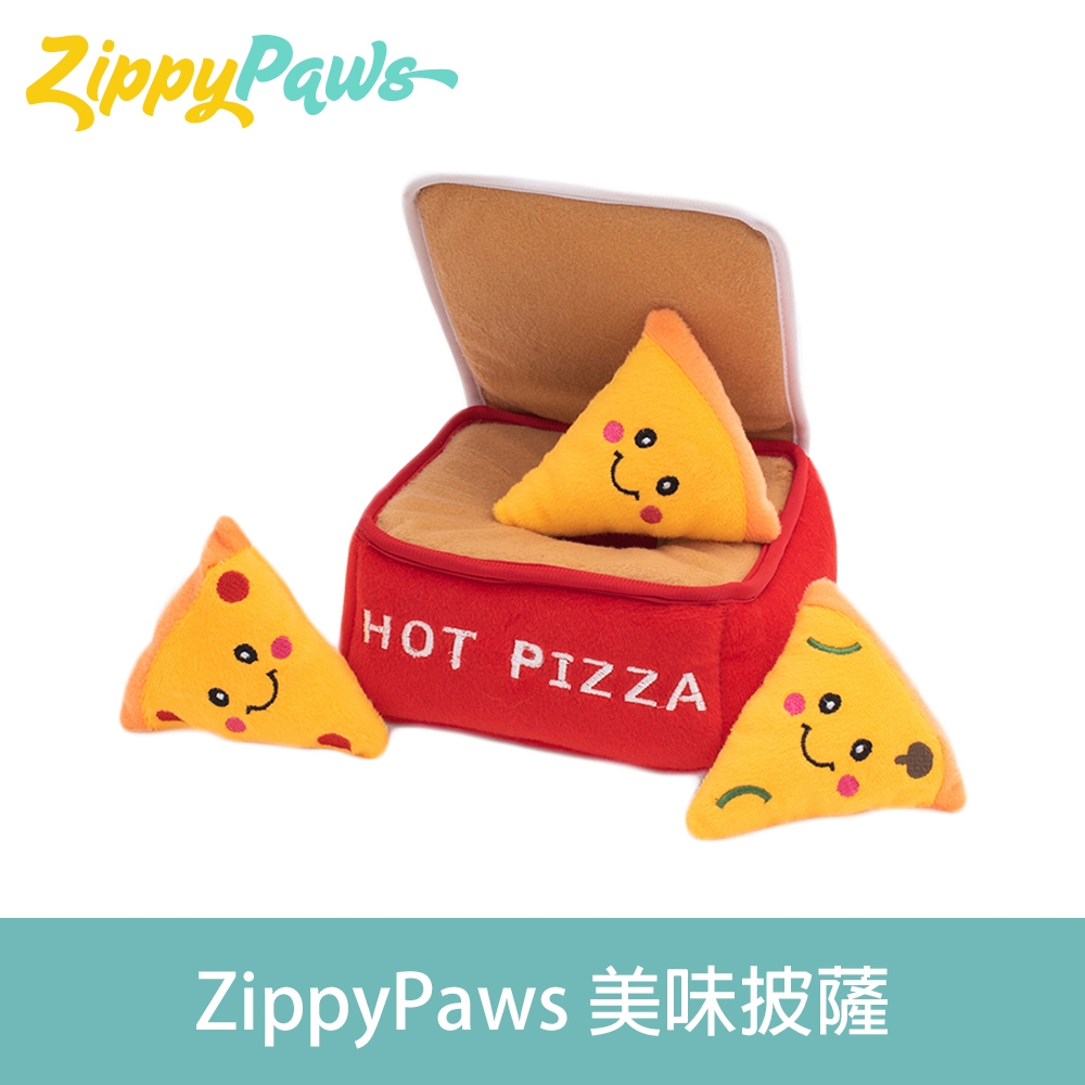 ZippyPaws 益智躲貓貓-美味披薩 狗狗玩具 有聲玩具 藏食