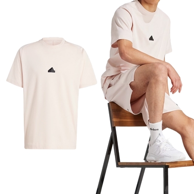 Adidas M Z.N.E. TEE 男 粉 運動 休閒 基本款 LOGO 休閒 上衣 短袖 IR5236