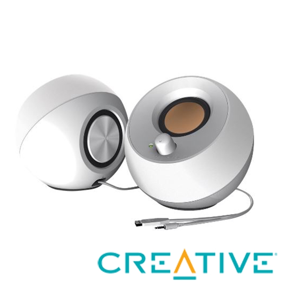 【館長推薦】CREATIVE Pebble USB 2.0 桌上型喇叭(黑/白) product image 1