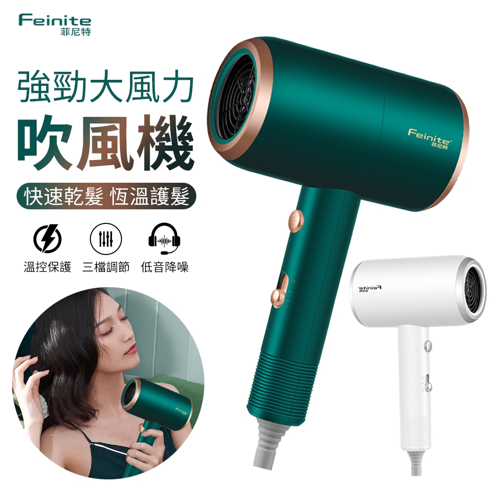 FEINITE 家用智能恆溫吹風機 藍光護髮電吹風 負離子大風力吹風筒 110V 強風速乾 冷熱風 低音降噪 網紅吹風機