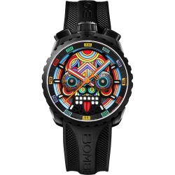 Bomberg 炸彈錶 Bolt-68 系列 瑪雅骷髏計時碼錶-45mm