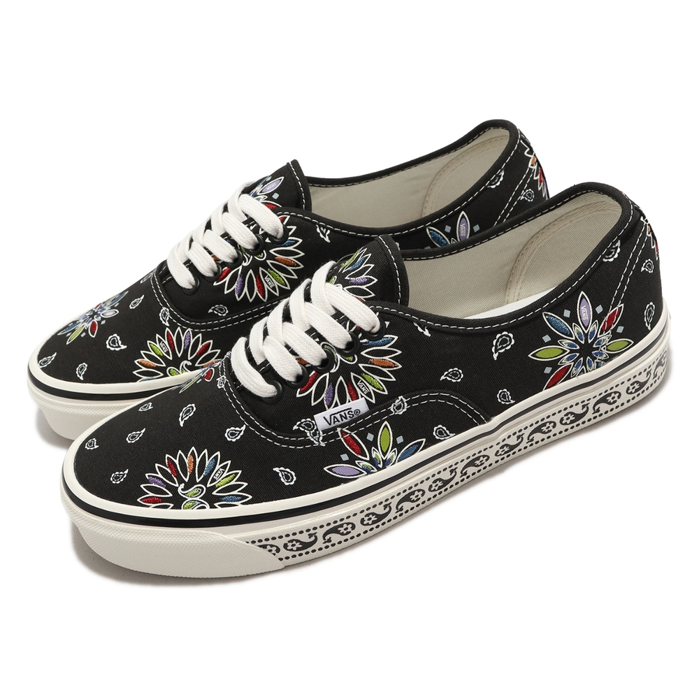 Vans 休閒鞋Authentic 44 Dx 男鞋女鞋黑低筒佩斯里Paisley 花紋帆布