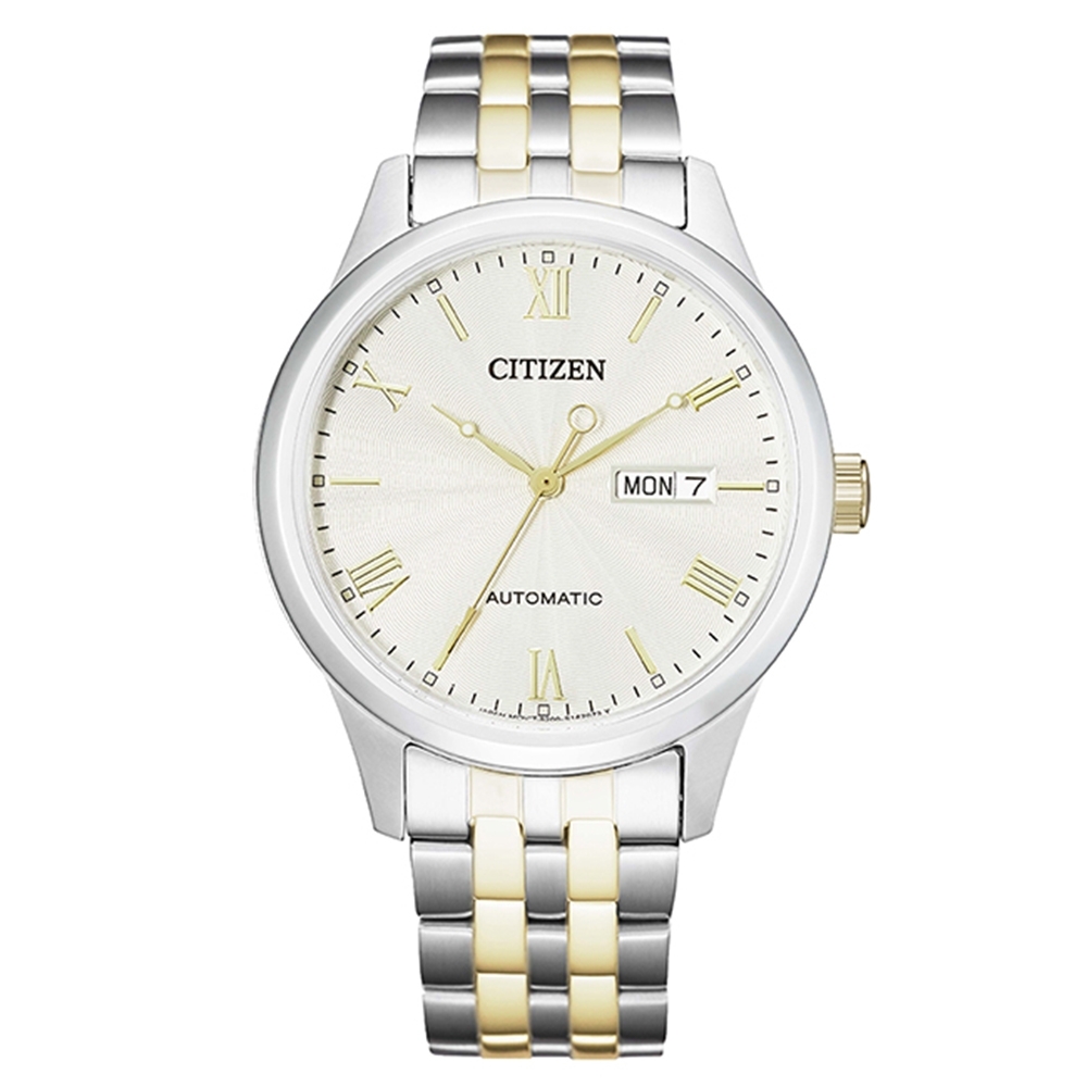 CITIZEN 星辰Mechanical商務機械鏤空腕錶-雙金40mm(NH7506-81A)