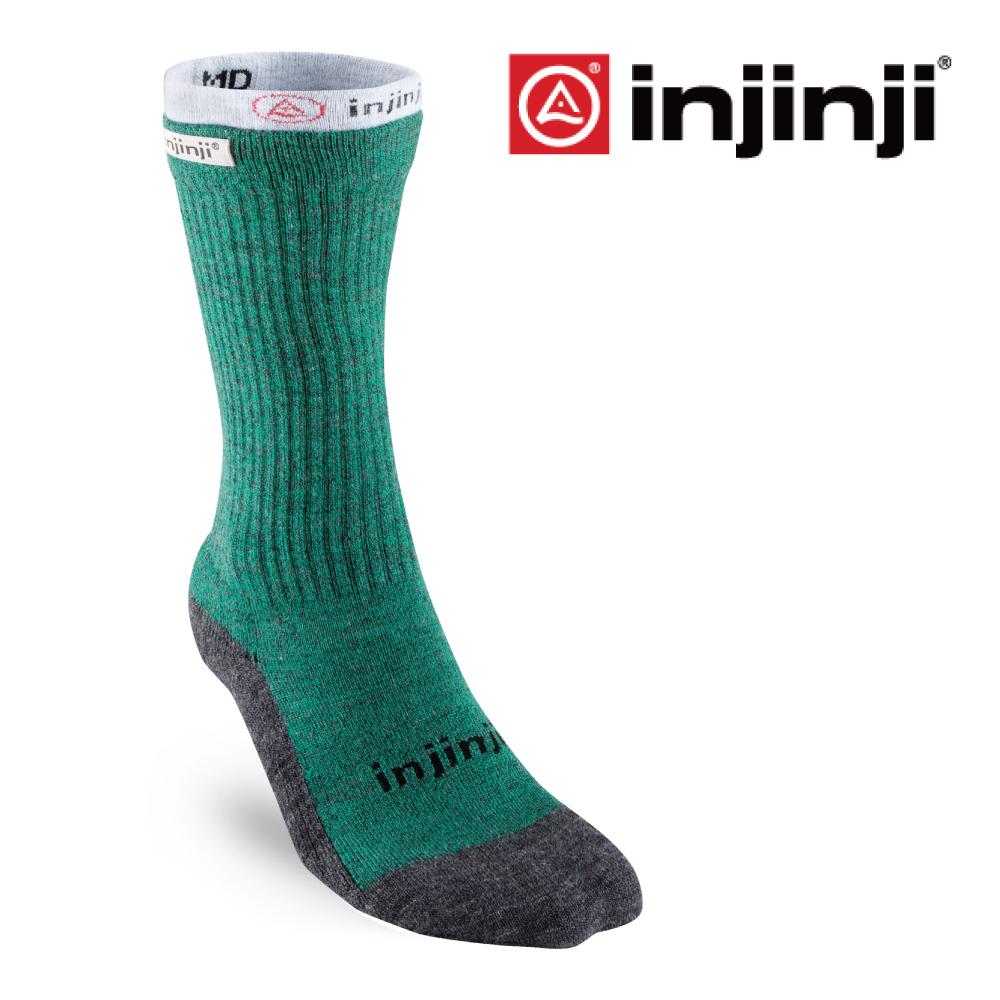 【INJINJI】男款吸排/羊毛中筒健行襪組