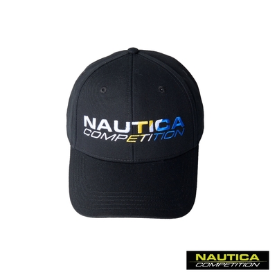 Nautica COMPETITION漸層品牌LOGO休閒帽-黑色