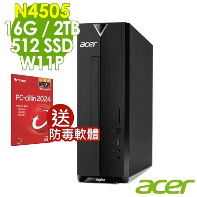 Acer XC-840 商用薄型電腦 N4505/16G/512SSD+2TB/W11P