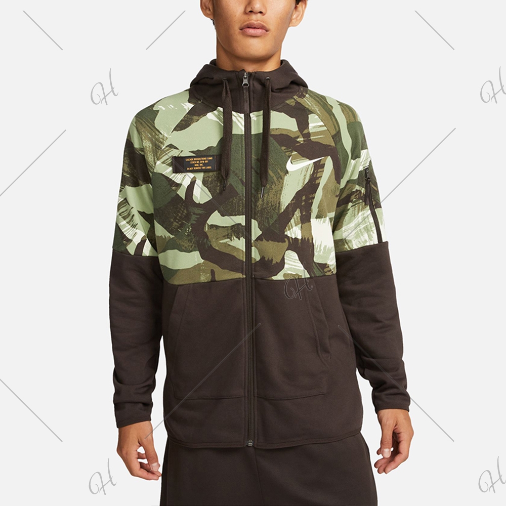 NIKE 耐吉 外套 連帽外套 運動 男款 綠 DQ4791-220 AS M NK DF FLC HD FZ CAMO