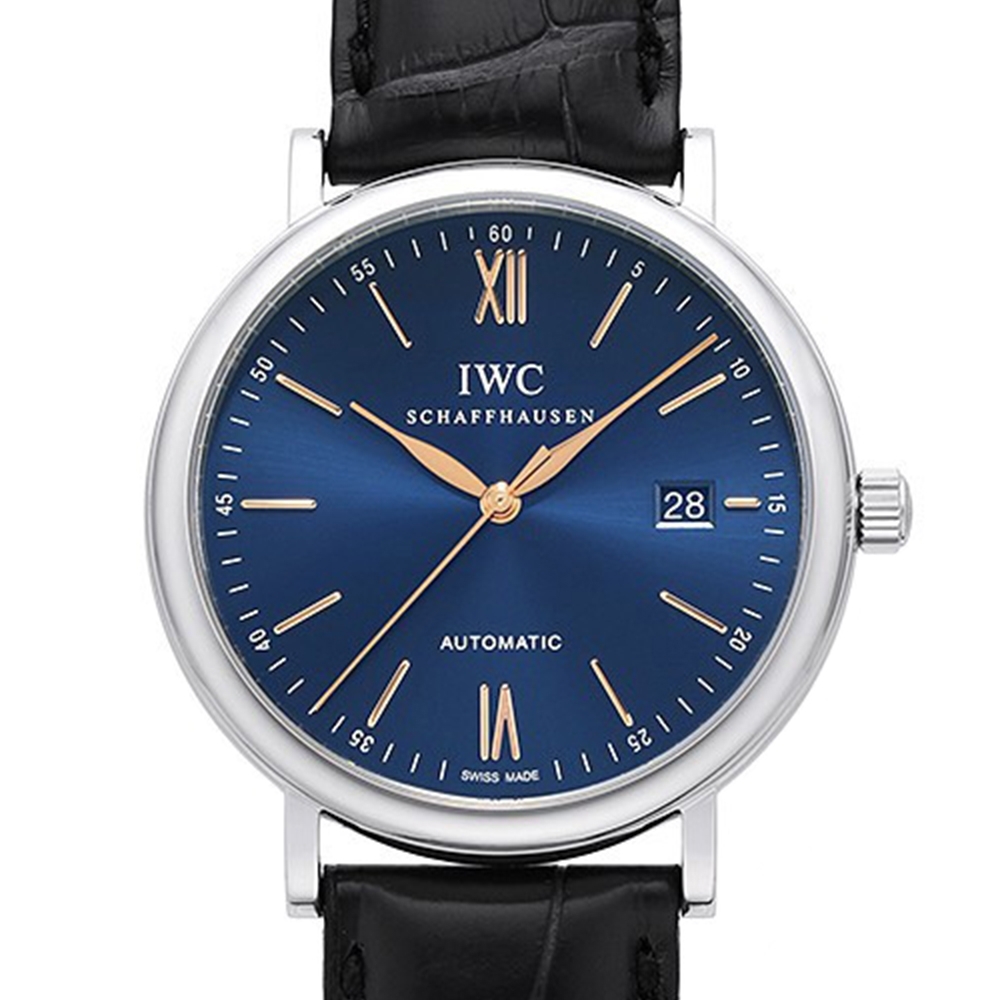 IWC 萬國錶 Portofino柏濤菲諾經典皮帶腕錶(IW356523)x藍面x40mm