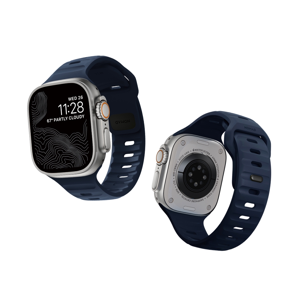 美國NOMAD Apple Watch專用運動風FKM橡膠錶帶49/45/44/42mm