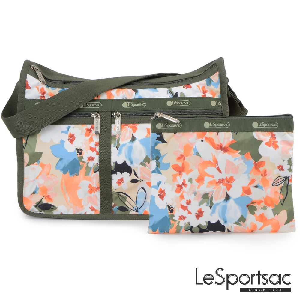 LeSportsac - Standard雙口袋A4大書包-附化妝包 (綻放藝彩)