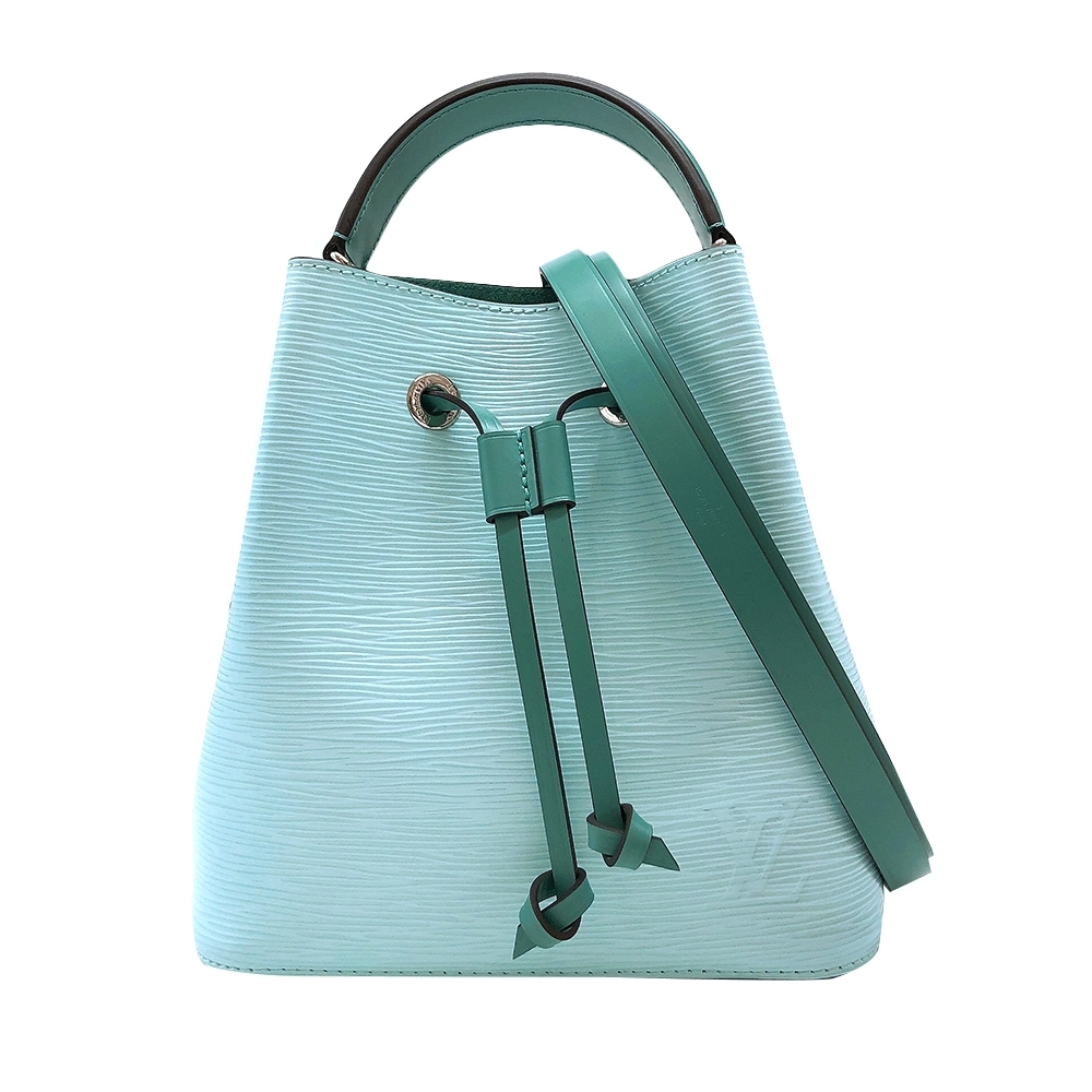 Louis Vuitton NÉONOÉ BB EPI 手提肩背二用水桶包 (M56212-海洋藍/薄荷綠)
